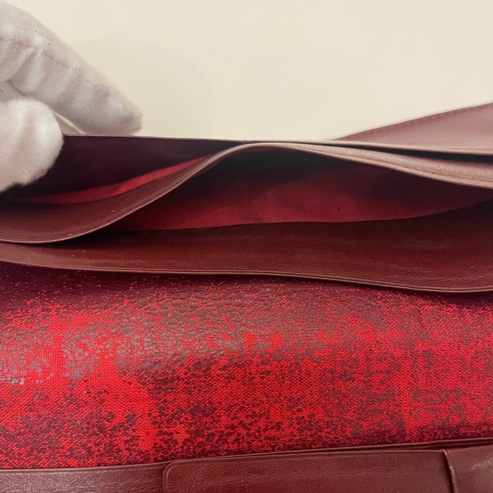 Cartier Burgundy Leather Card Holder with Gold Detail - Picture 9 of 14